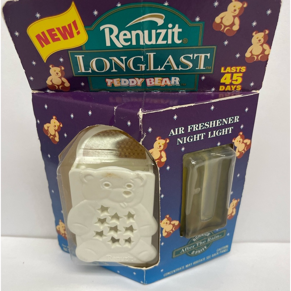 VINTAGE AFTER THE RAIN Renuzit Long Last Teddy Bear Night Light Air Freshener